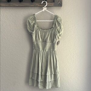 Hollister NWT light sage green dress with built in shorts size M